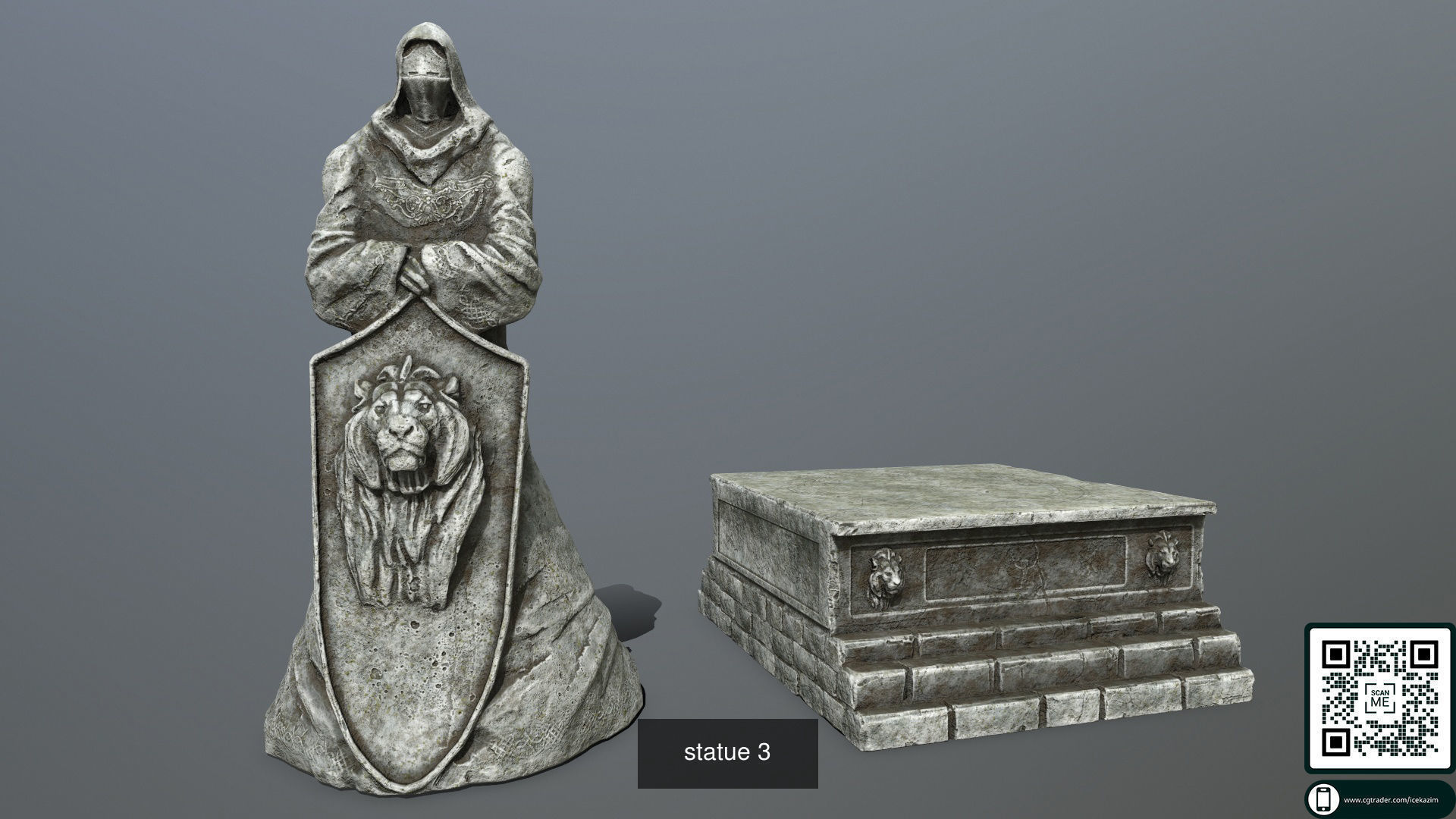 statue full set 3D Model Collection_4