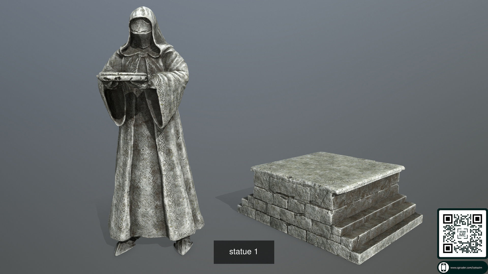 statue full set 3D Model Collection_2