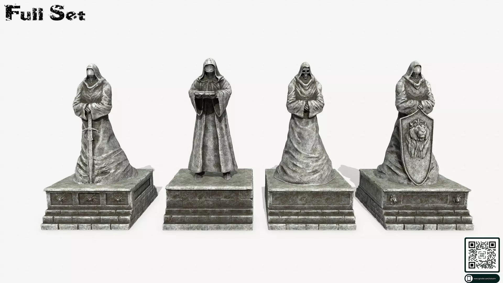 statue full set 3D Model Collection_0