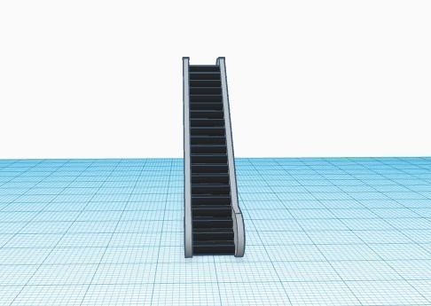 Escalator ladder Free low-poly 3D model_1