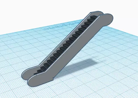 Escalator ladder Free low-poly 3D model_0