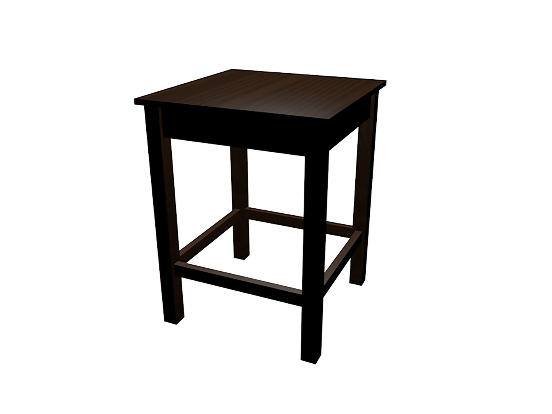 table and chairs 3D model_5