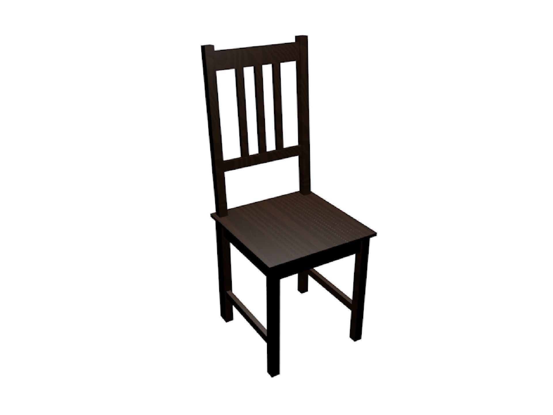 table and chairs 3D model_3