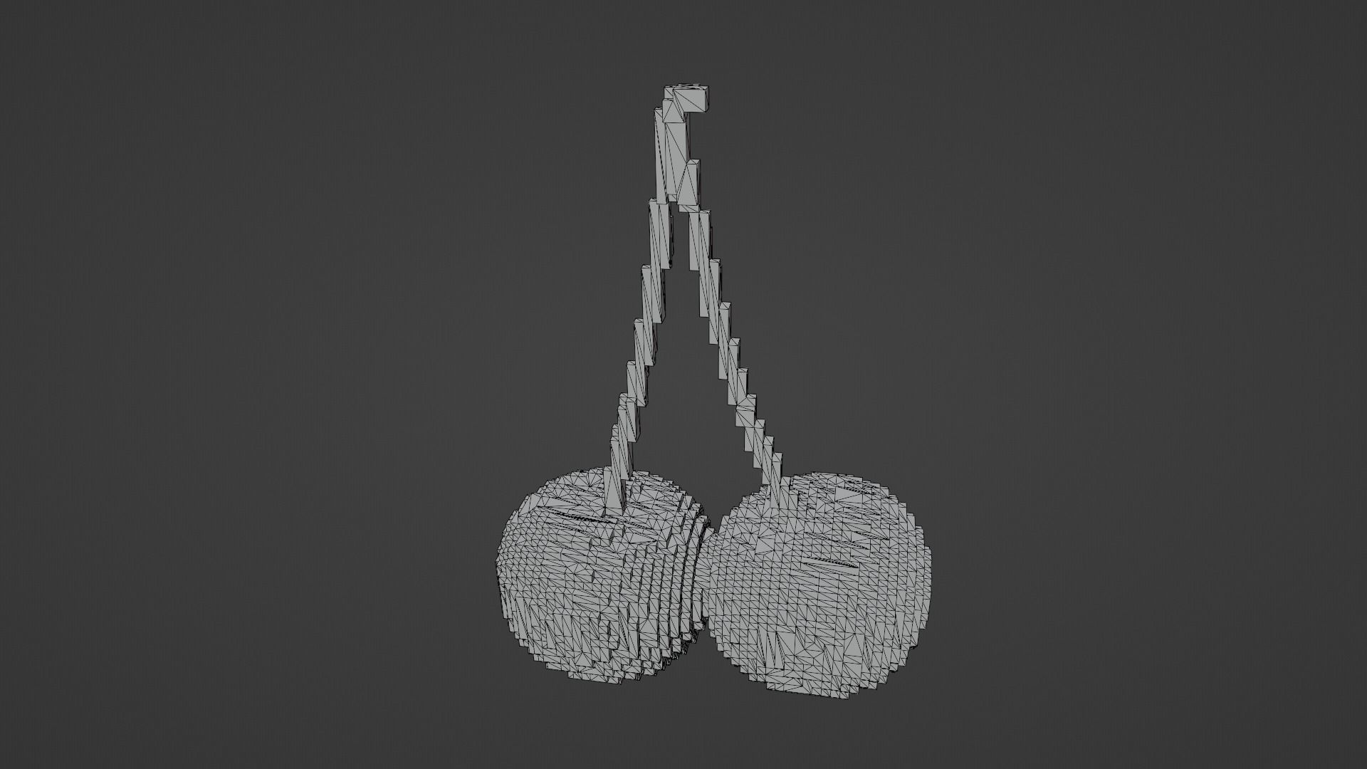 Voxel Cherry Low-poly 3D model_12