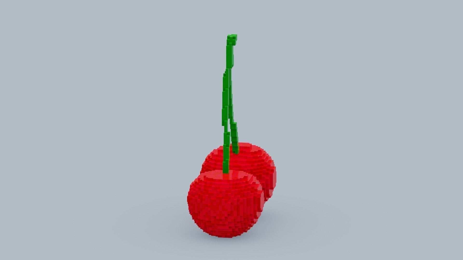 Voxel Cherry Low-poly 3D model_10