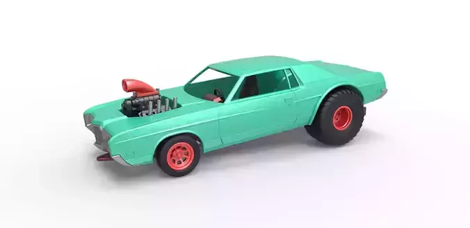 Pulling truck 2wd with Car shell Scale 1 to 25