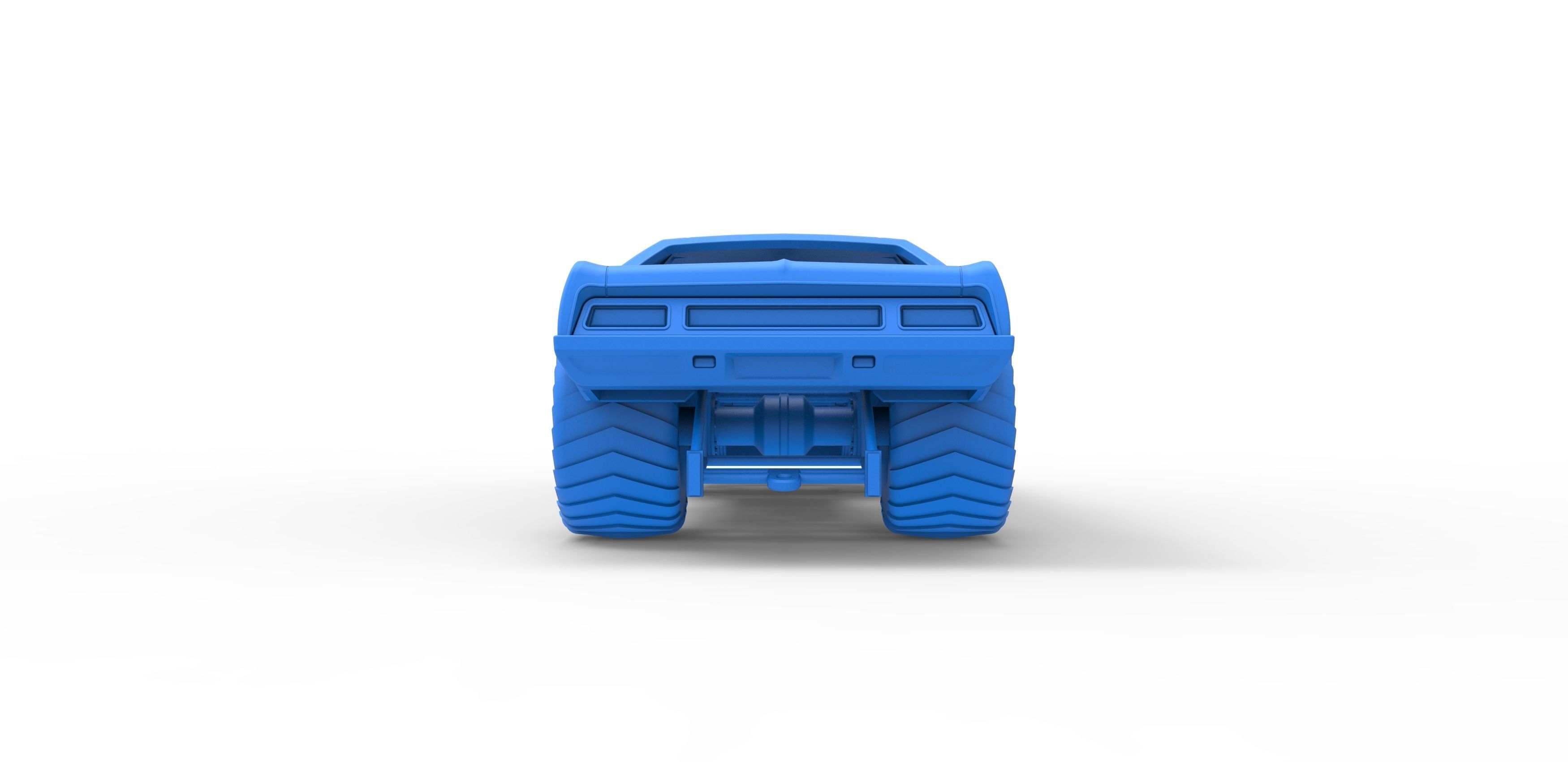 Pulling truck 2wd with Car shell Scale 1 to 25 3D print model_26