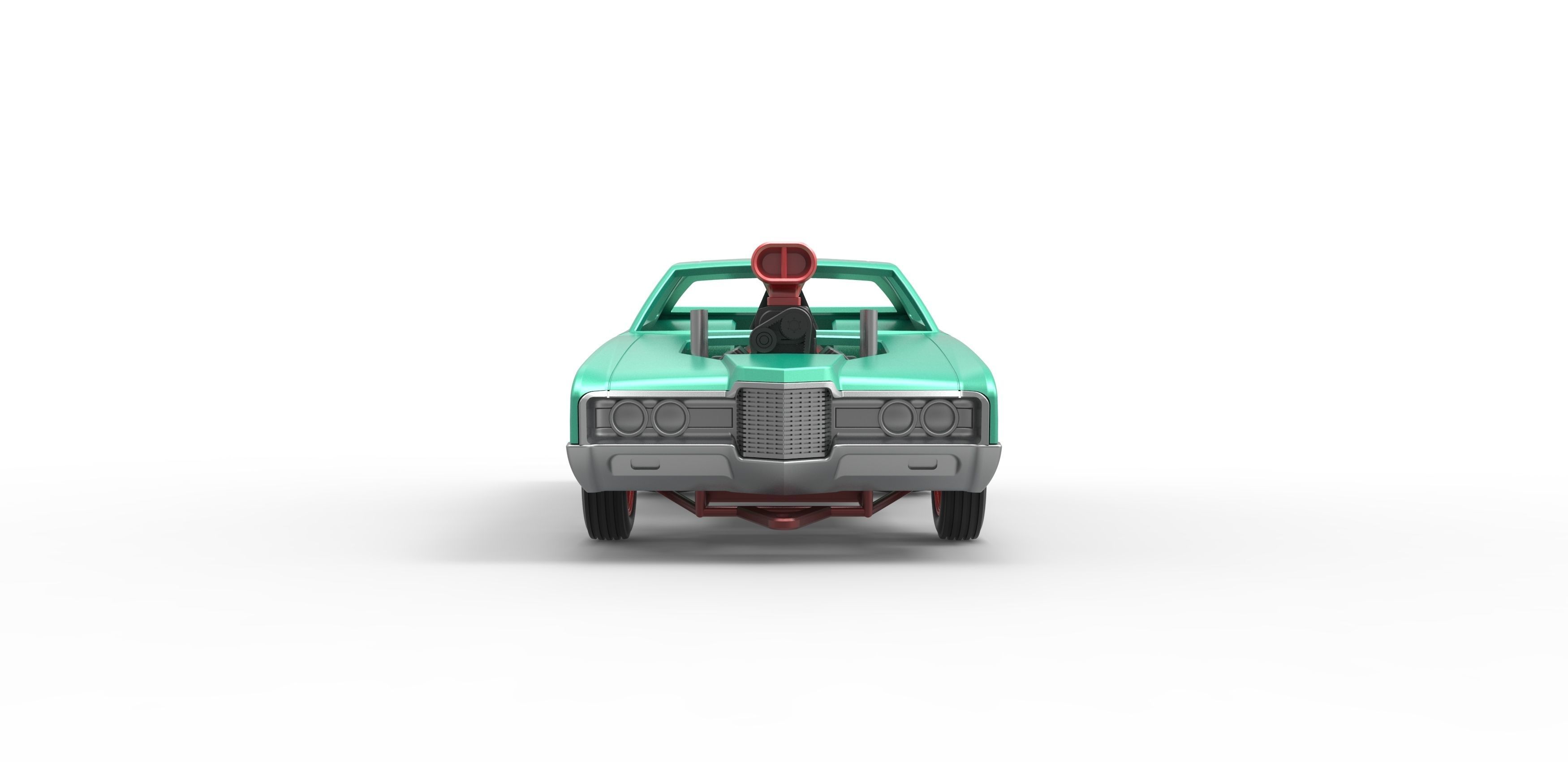 Pulling truck 2wd with Car shell Scale 1 to 25 3D print model_6