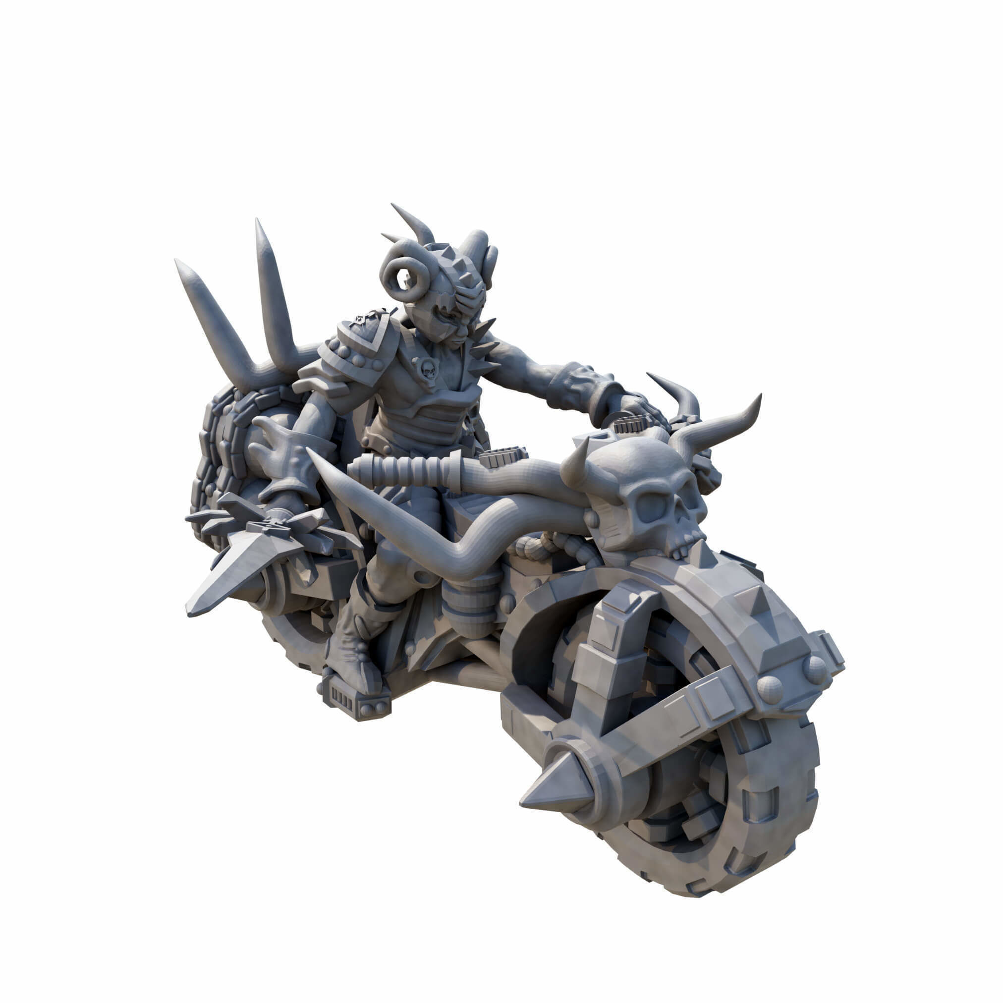 Infernal War Bikes and Foot Soldiers Fantasy Resin Mini 3D print model_11