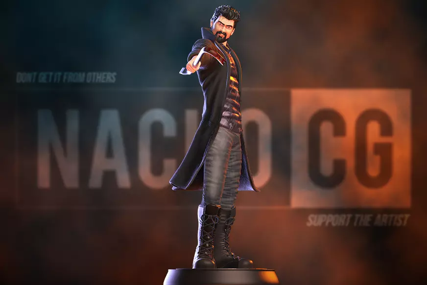 Fan Art - Billy Butcher from The Boys - Statue 3D print model_0