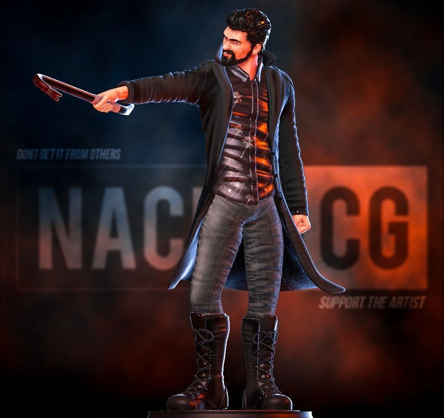 Fan Art - Billy Butcher from The Boys - Statue 3D print model_3