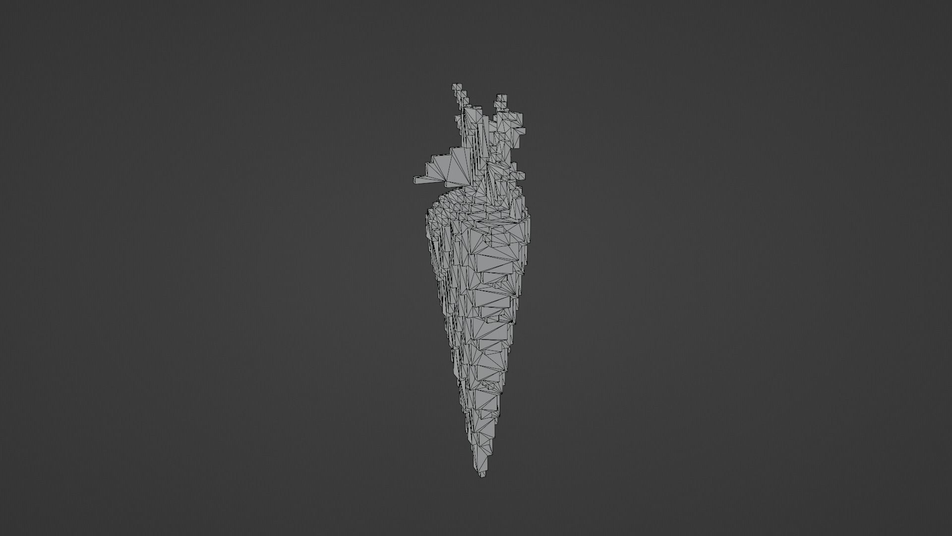 Voxel Carrot Low-poly 3D model_12