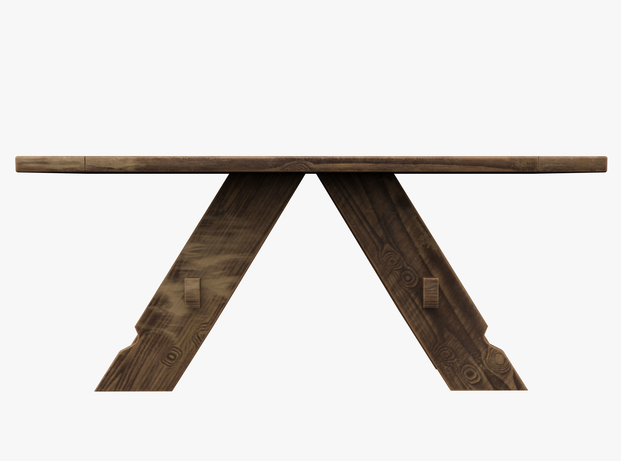 Medieval Table Low-poly 3D model_1