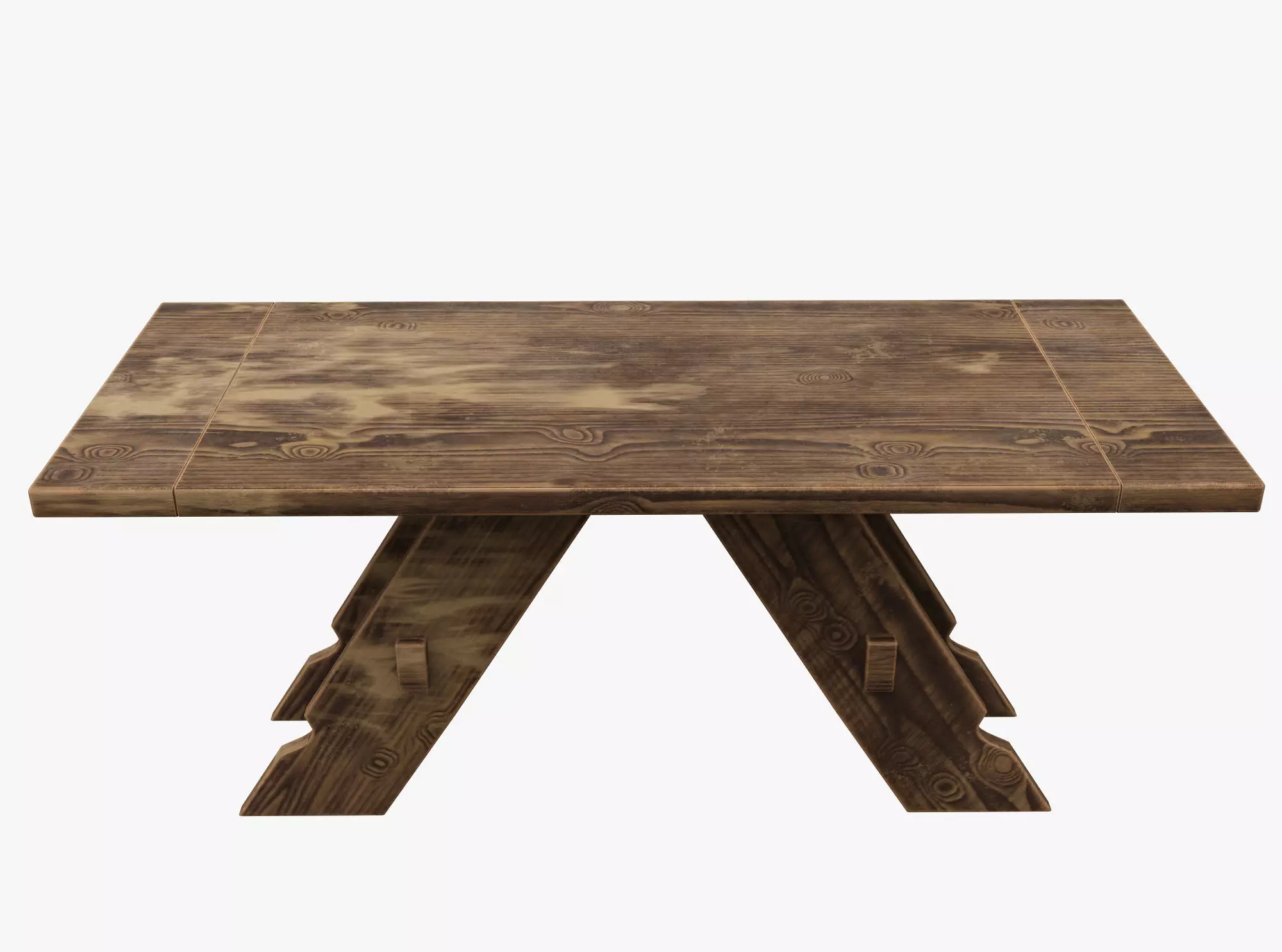Medieval Table Low-poly 3D model_0