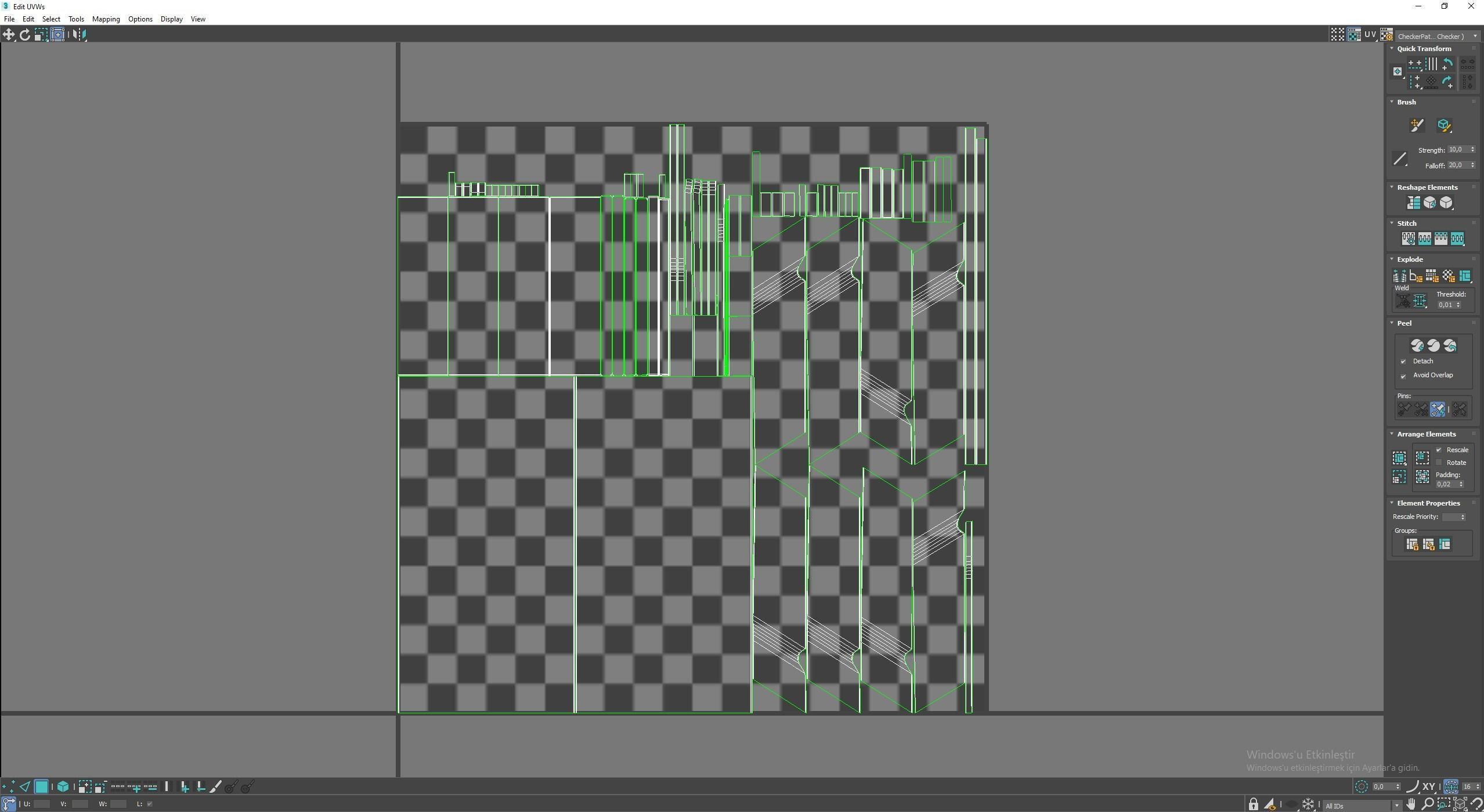 Medieval Table Low-poly 3D model_8