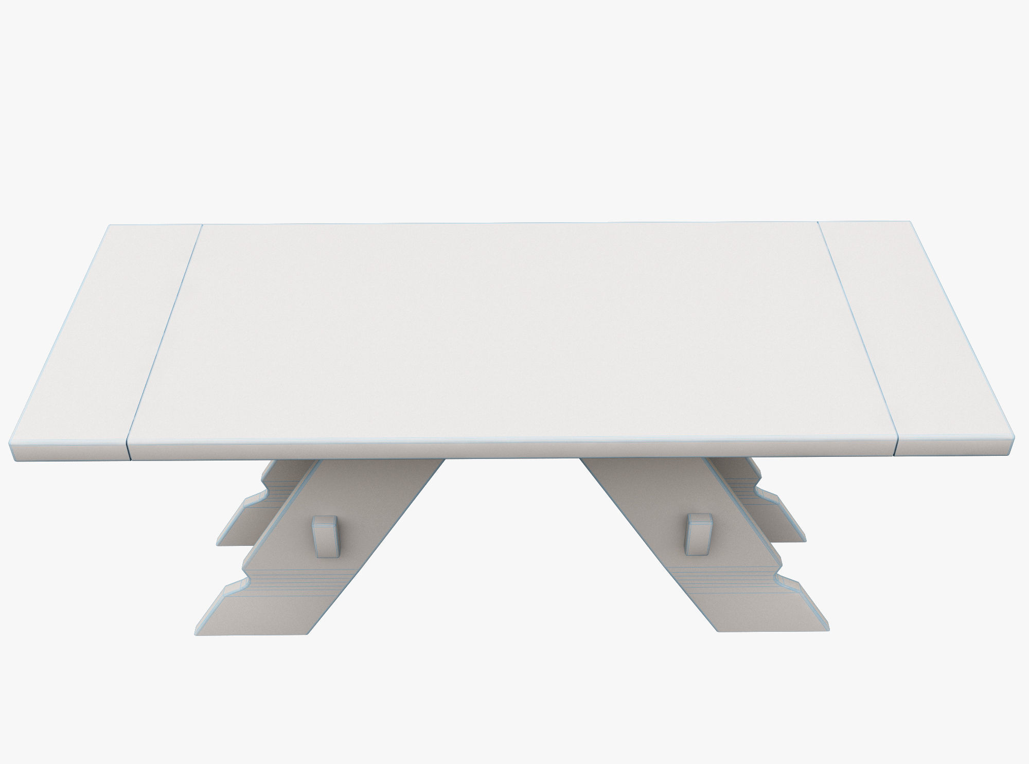 Medieval Table Low-poly 3D model_3