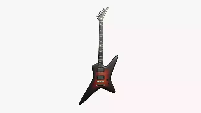 Electric Guitar I07 Dark Wood - Music Instrument Design