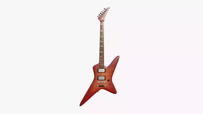 Electric Guitar I08 Red Wood - Music Instrument Design