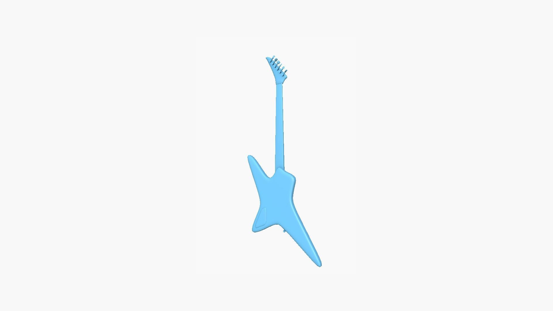 Electric Guitar I09 Light Wood - Music Instrument Design Free low-poly 3D model_10