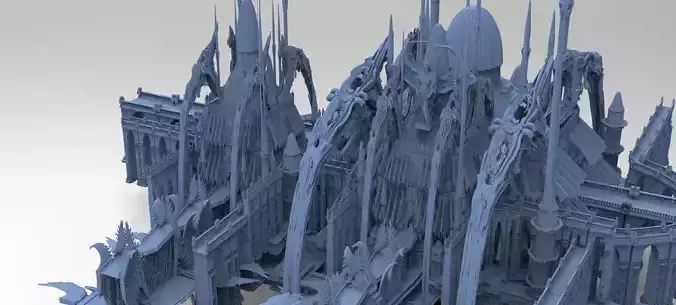 Alien high Cathedral of the Depths 5 large temples 