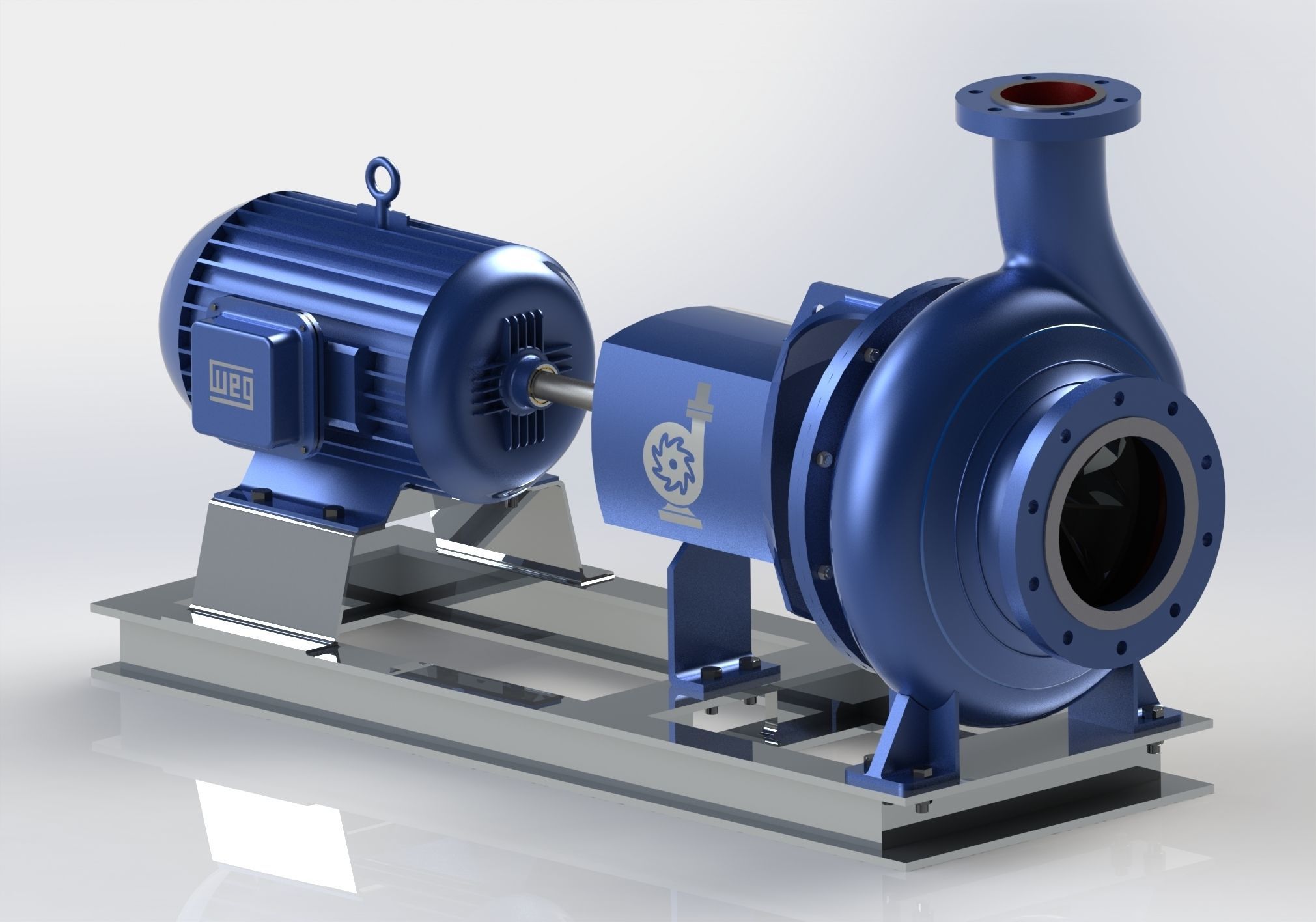 Industrial Centrifugal Pump 3D model_2