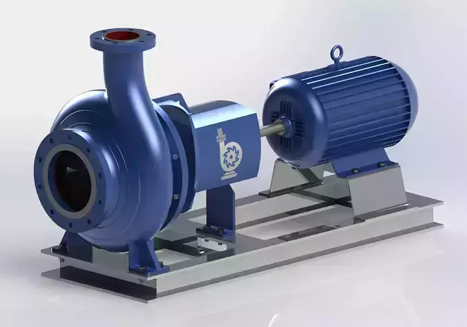 Industrial Centrifugal Pump 3D model Industrial Centrifugal Pump 3D model