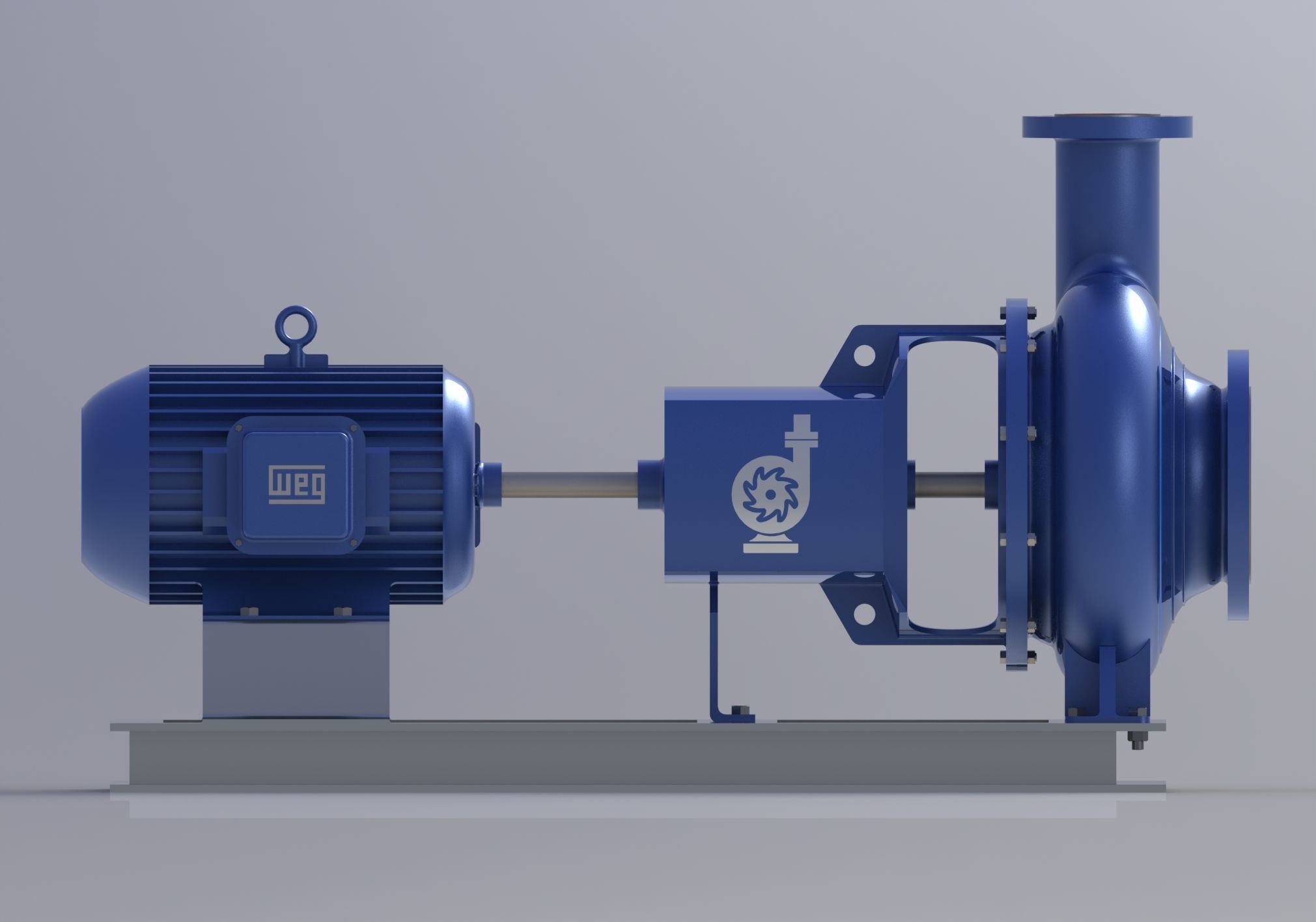 Industrial Centrifugal Pump 3D model_3