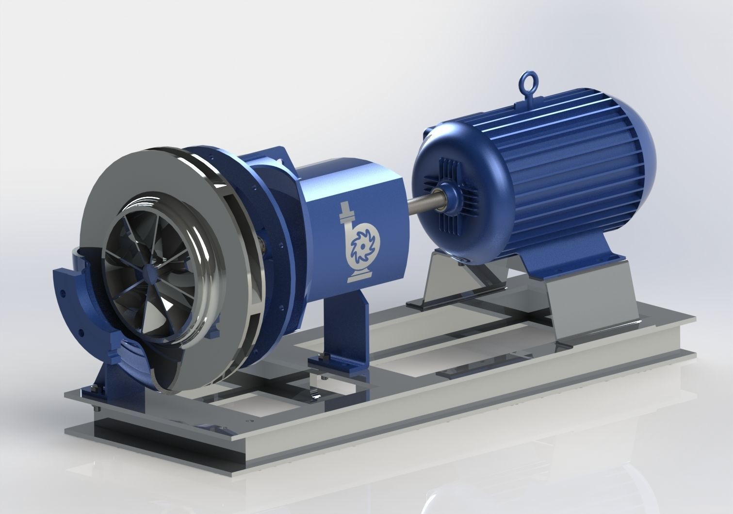 Industrial Centrifugal Pump 3D model_4