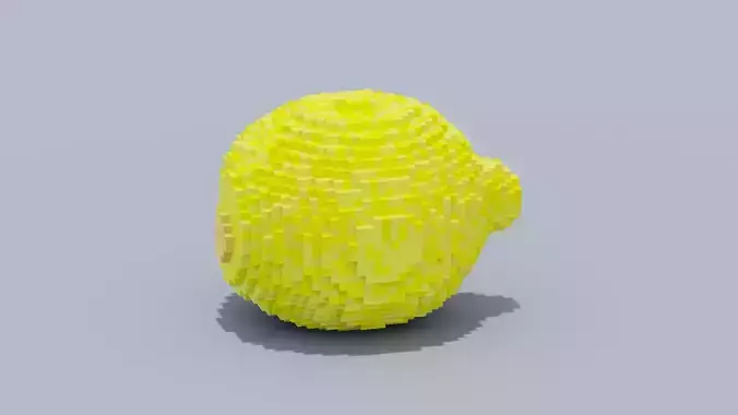 Voxel Lemon Low-poly 3D model