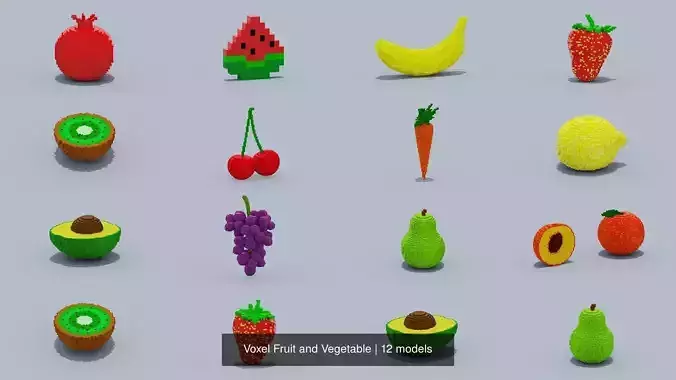 Voxel Fruit and Vegetable