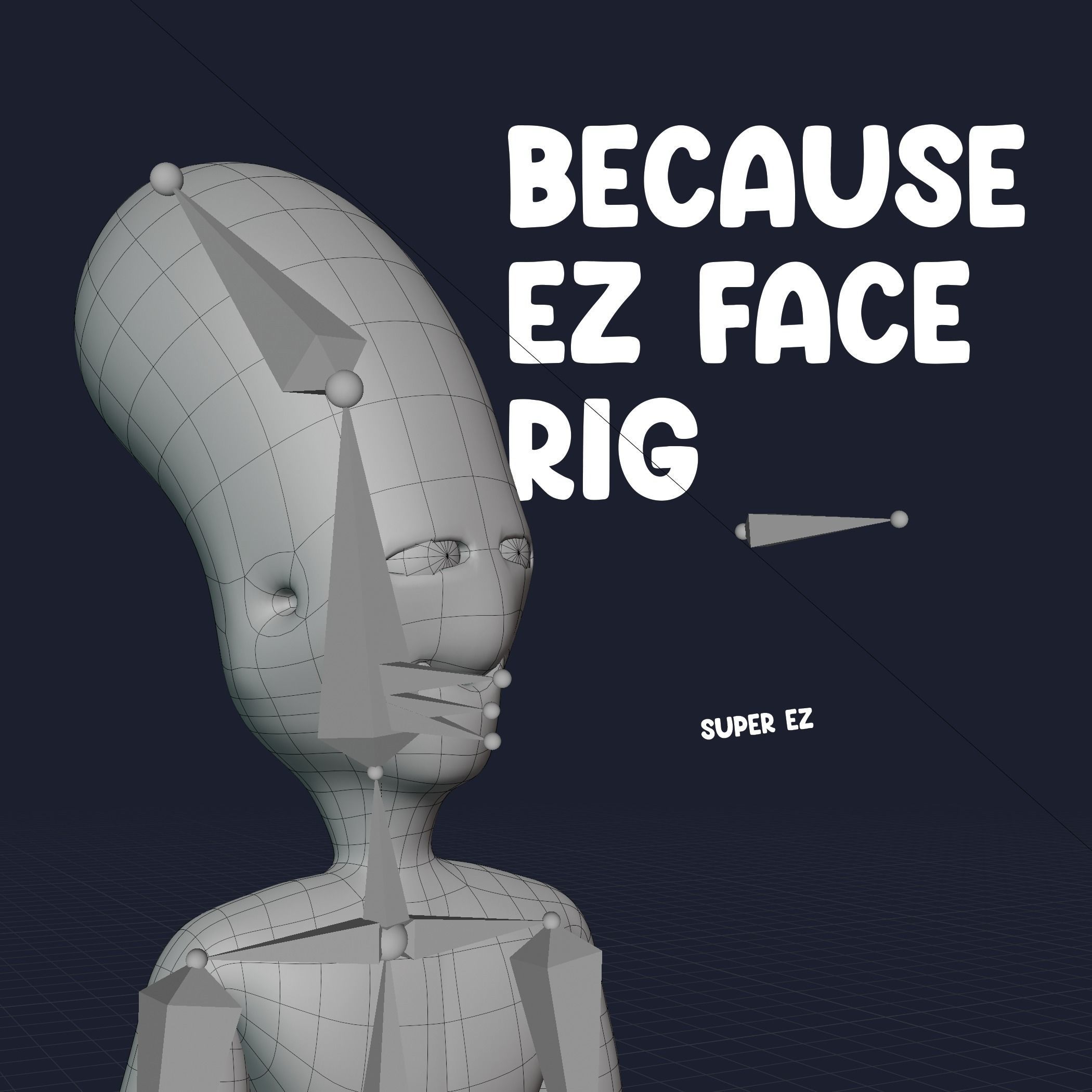 Cute creature with rig 3D model_3