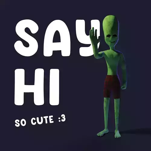 Cute creature with rig