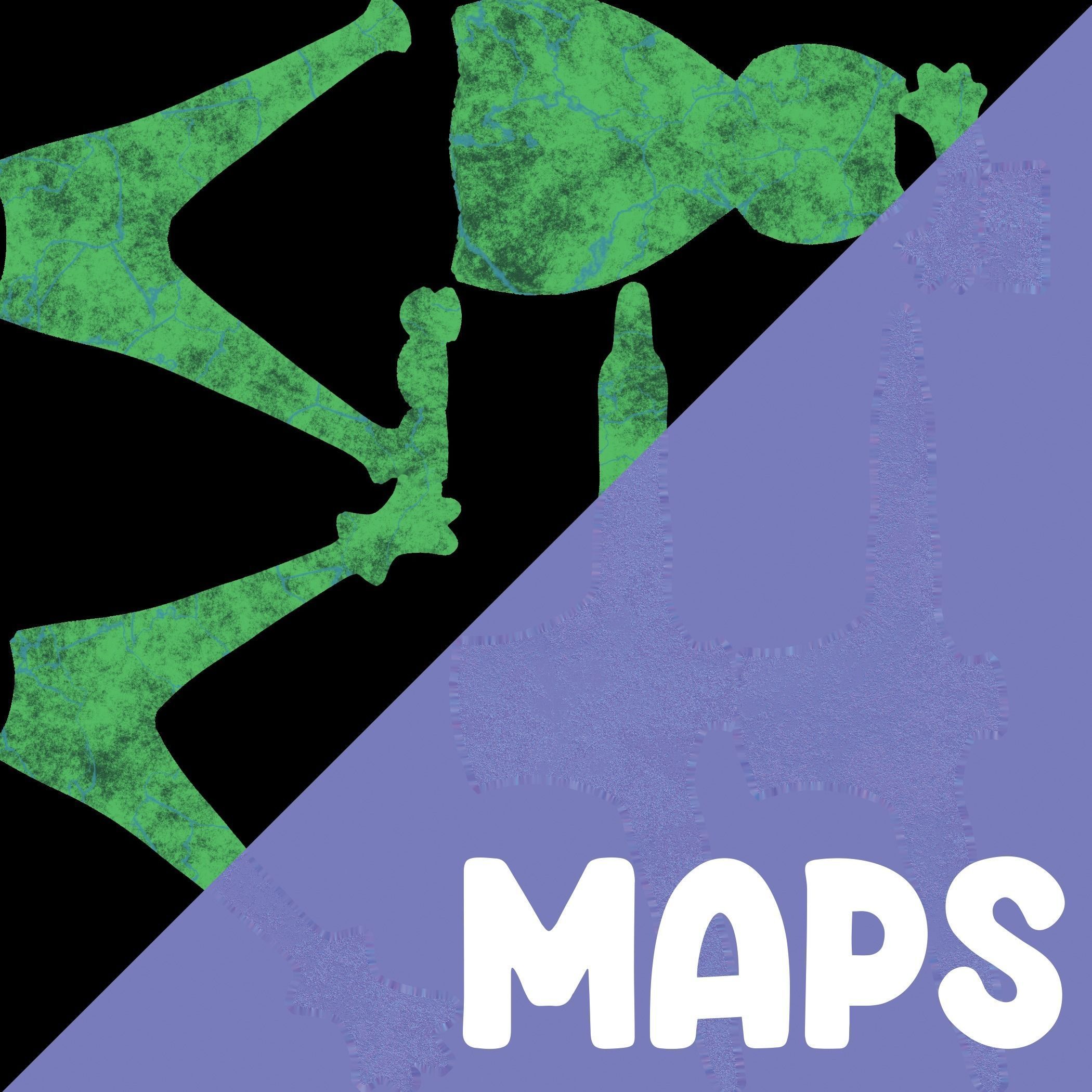 Cute creature with rig 3D model_6