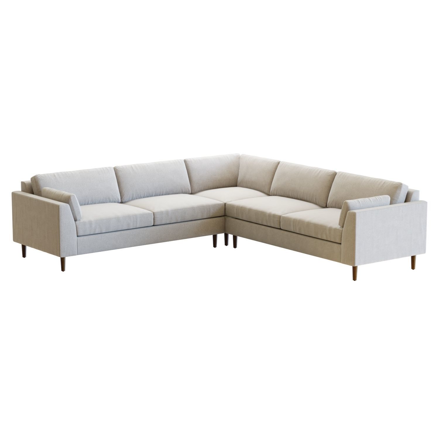 Crate and Barrel Avondale 3-Piece Sectional 3D model_6