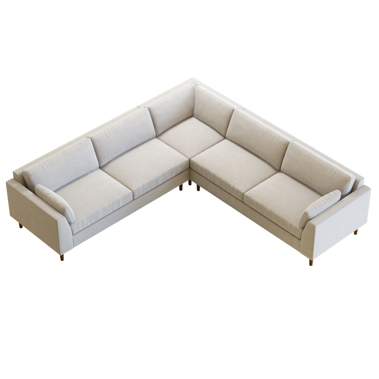 Crate and Barrel Avondale 3-Piece Sectional 3D model_2