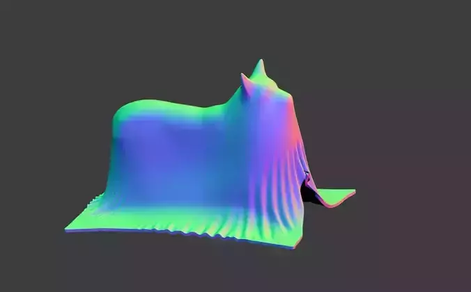 free convert invisible dog 3d model stl obj 3D print model