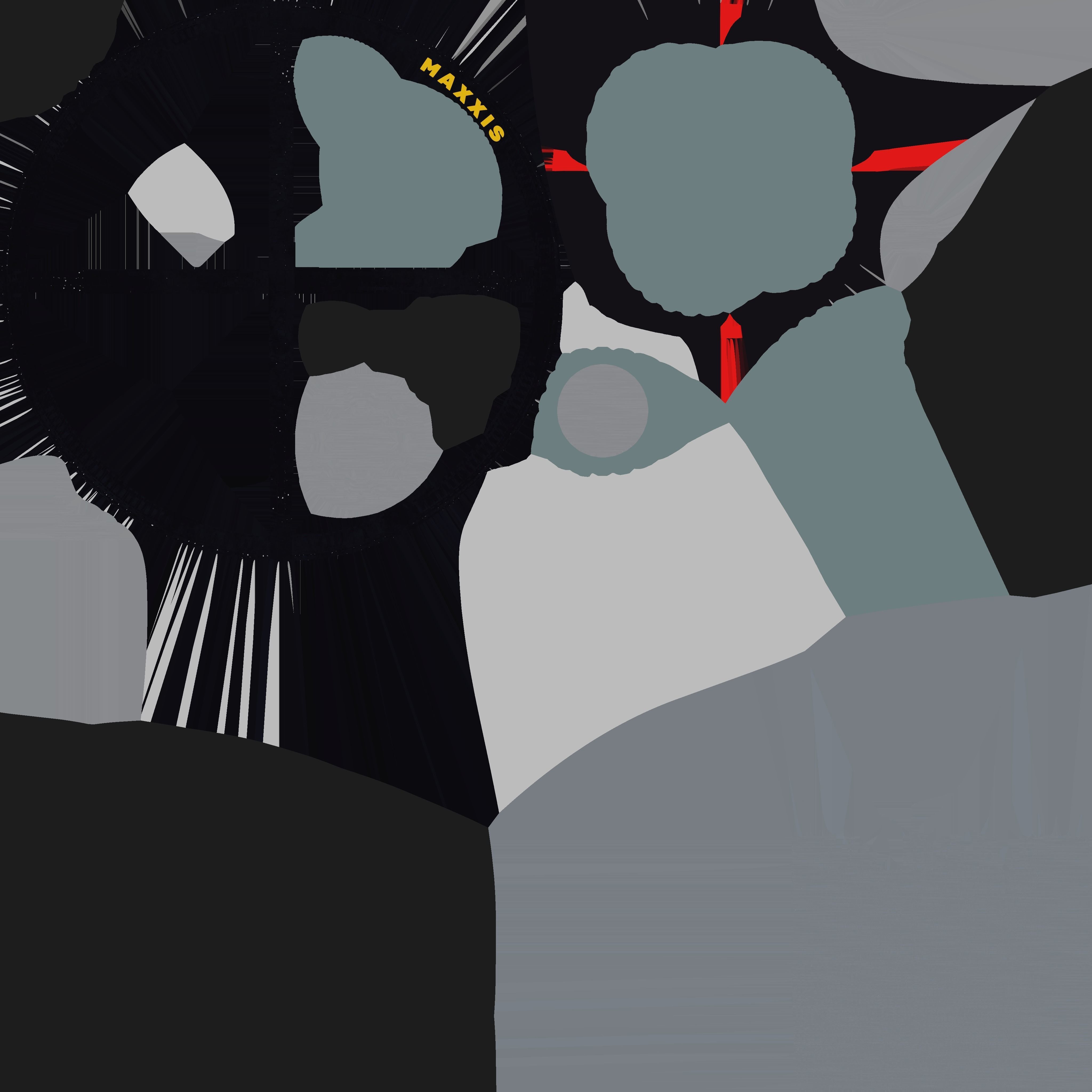 Bicycle gold mountain bike 3D model_8