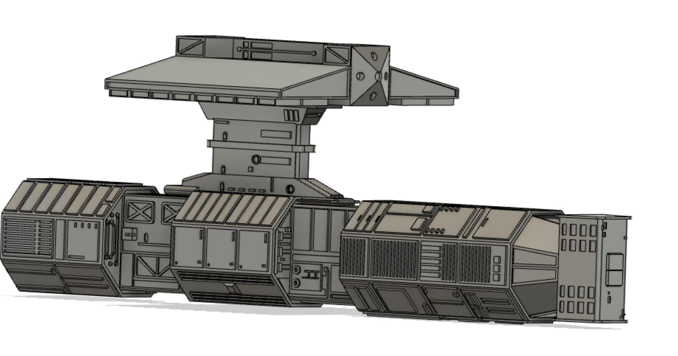2001 A Space Odyssey France and USA Nuke Ships 3D print model_1
