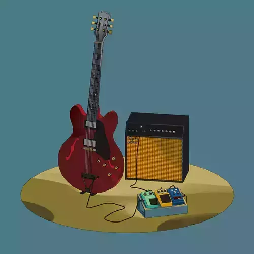 Guitarra amplificador y pedales