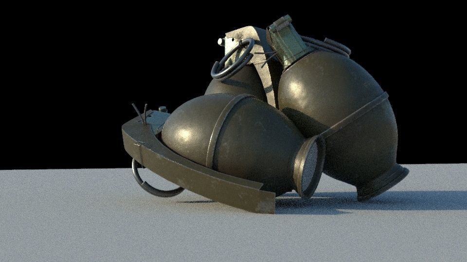 M51 GRENADE Low-poly 3D model_1