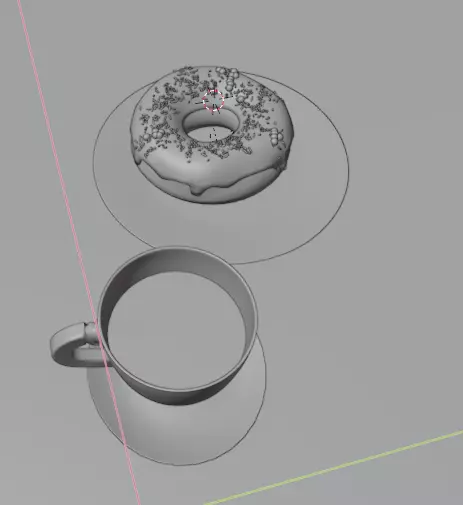 DONUT AND COFFEE 3D model_0