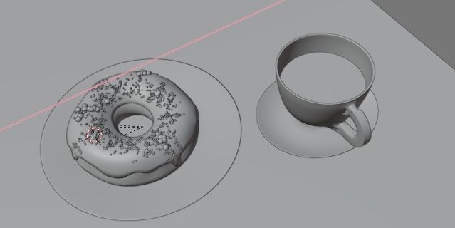 DONUT AND COFFEE 3D model_2