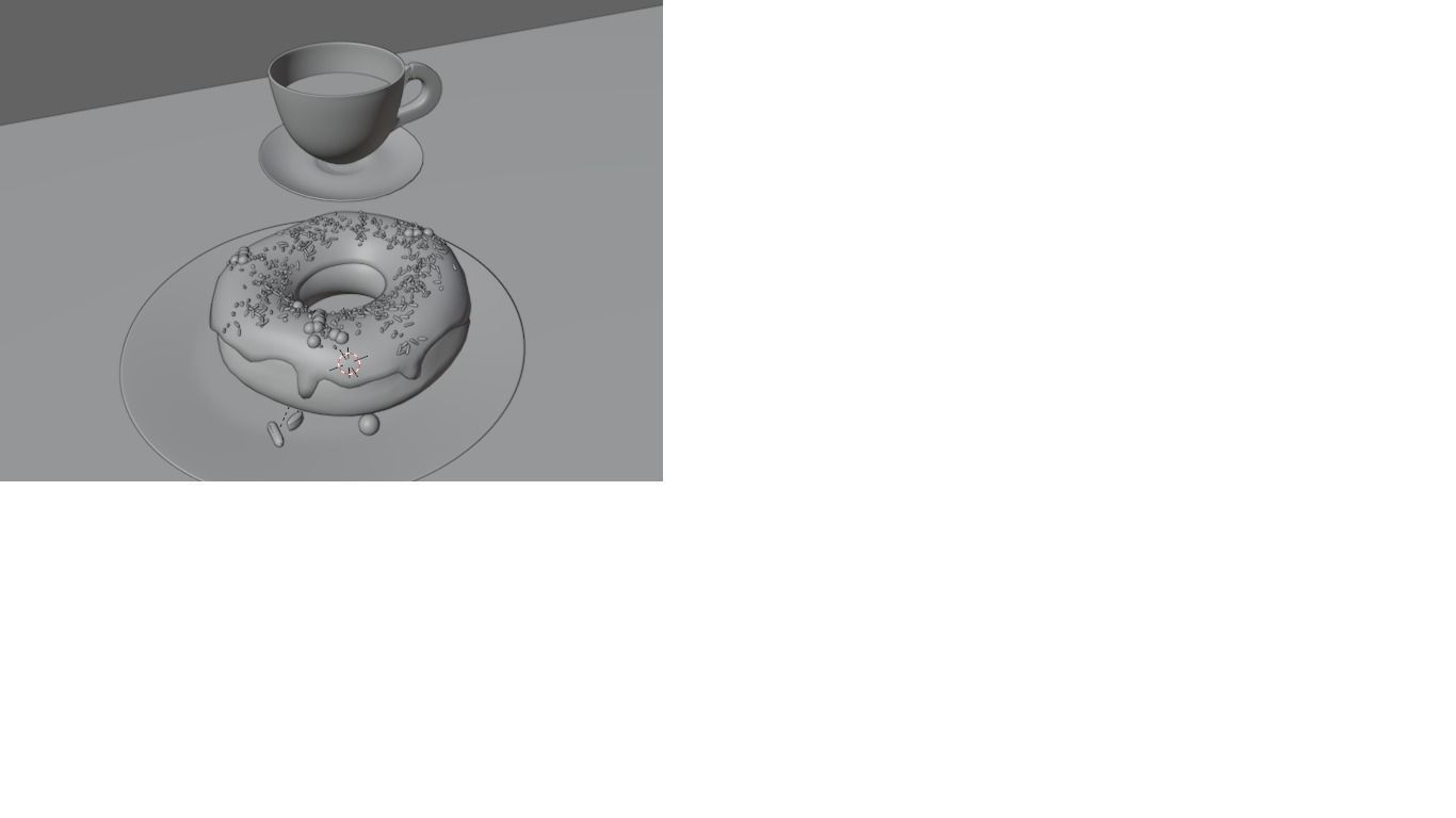 DONUT AND COFFEE 3D model_3
