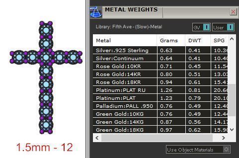 Prong Set Cross Pendant - Small 3D print model_5