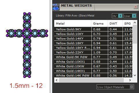 Prong Set Cross Pendant - Small 3D print model_4