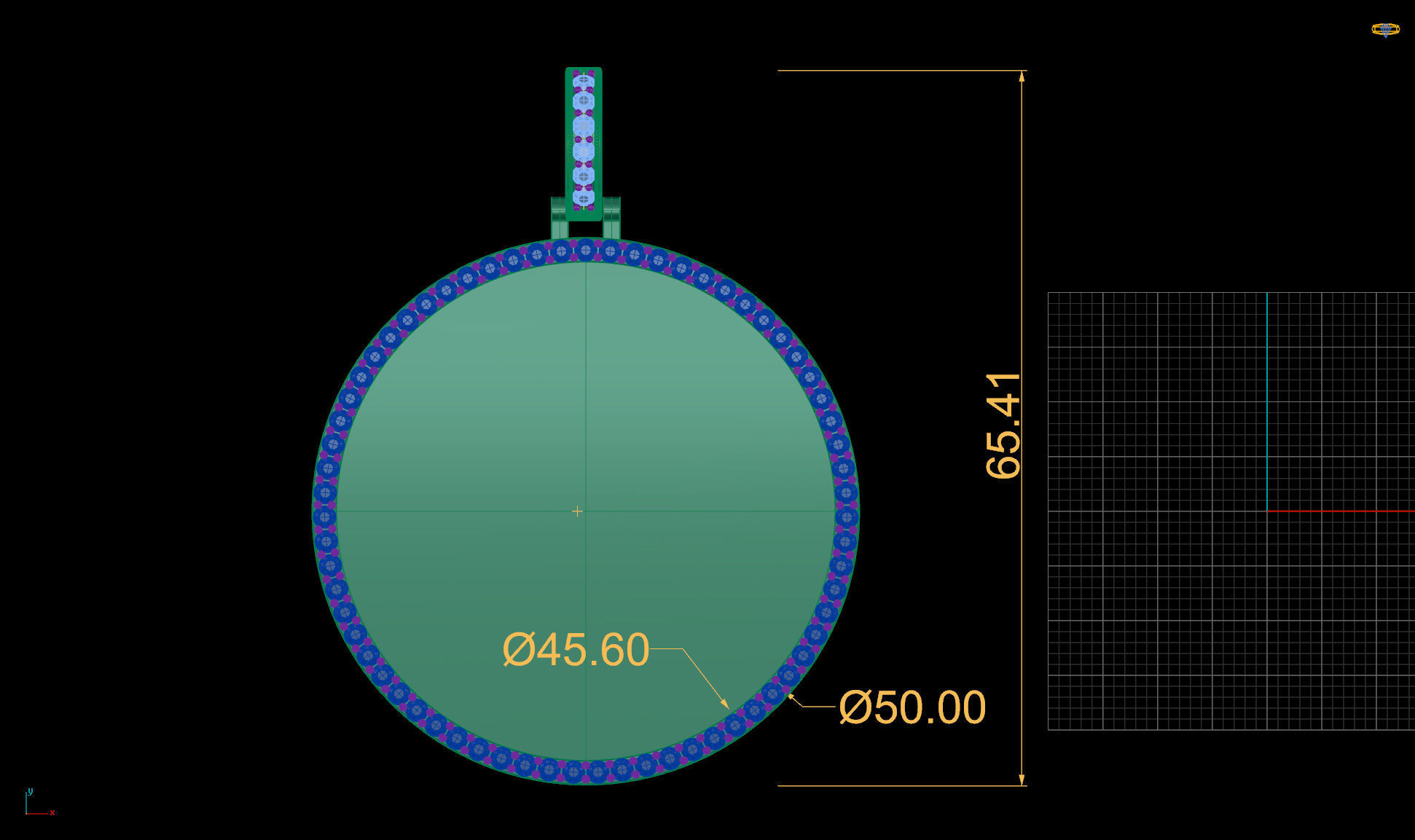 Lightweight Picture Pendants - 50mm - v2 3D print model_1