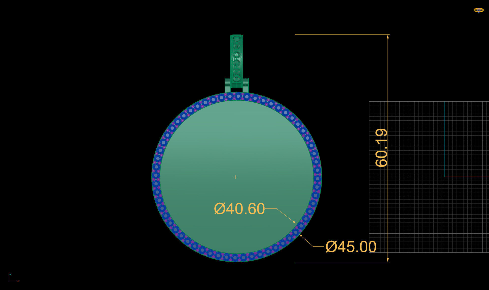 Lightweight Picture Pendants - 45mm - v2 3D print model_7