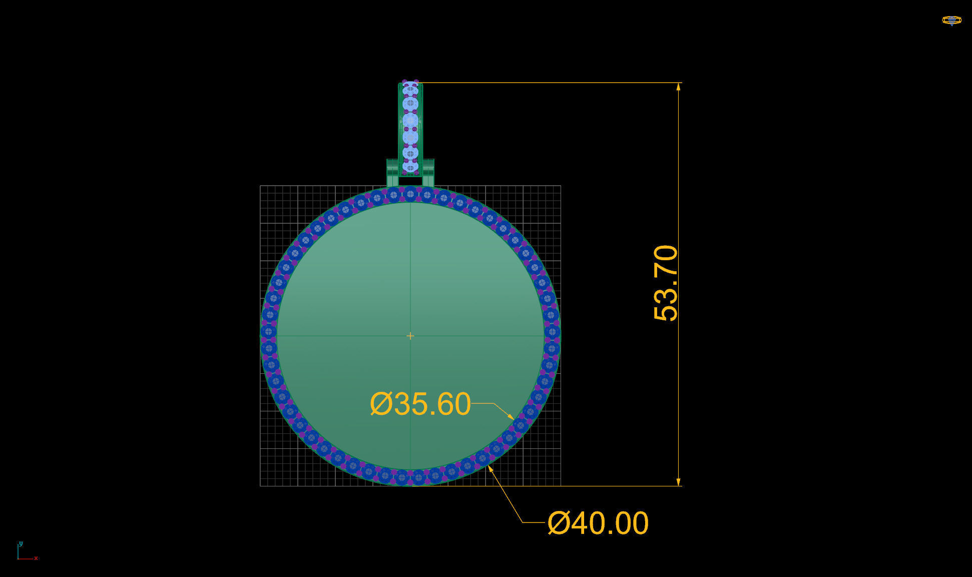 Lightweight Picture Pendants - 40mm 3D print model_1