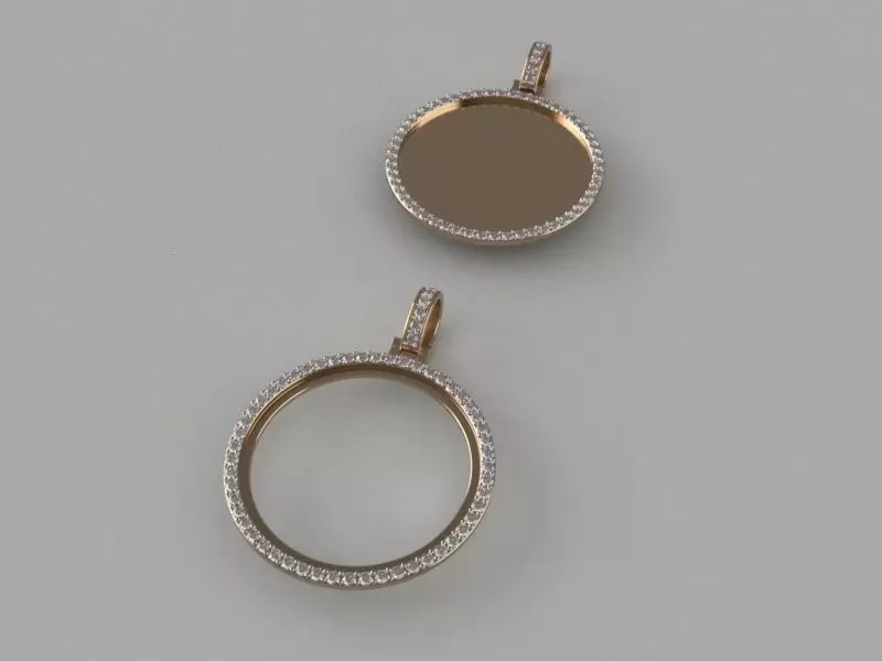 Lightweight Picture Pendants - 35mm - v2 3D print model_0