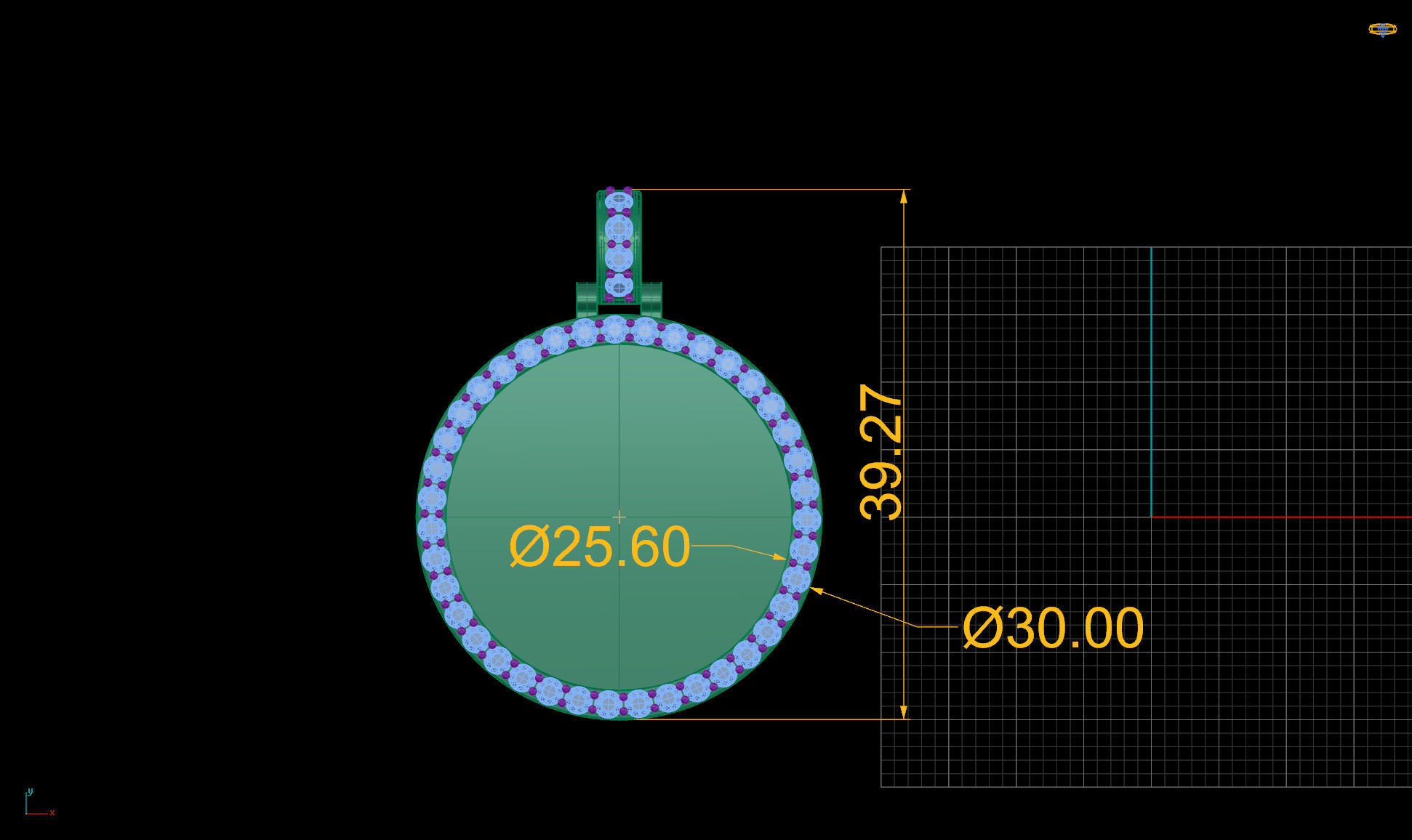 Lightweight Picture Pendants - 30mm - v2 3D print model_7